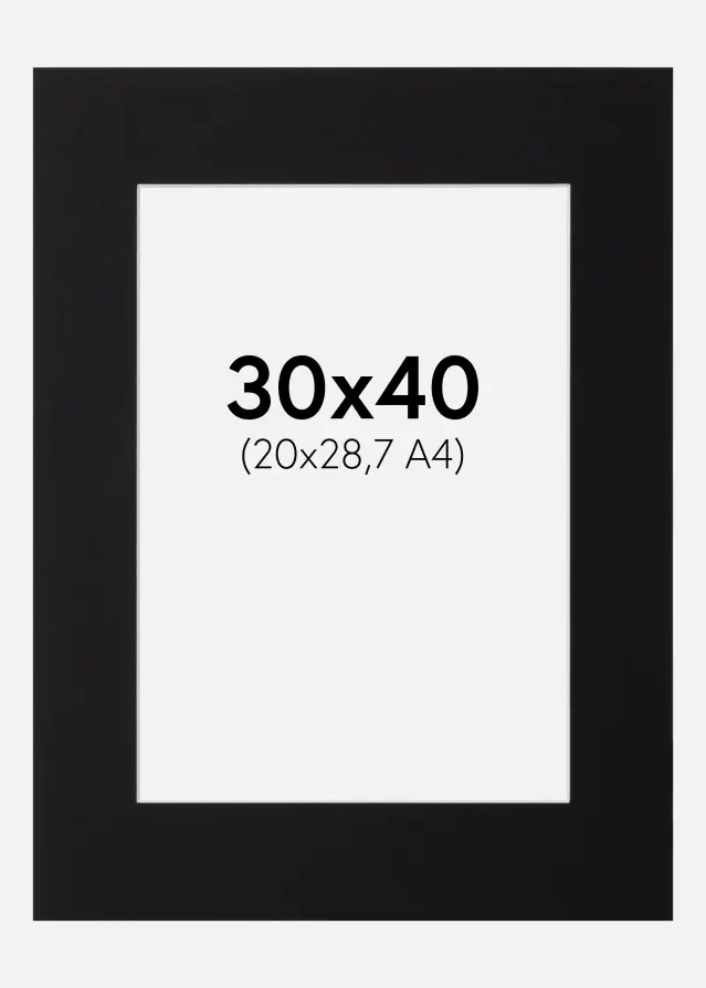 Artlink Mount Black Standard (White Core) 30x40 cm (20x28.7 - A4)