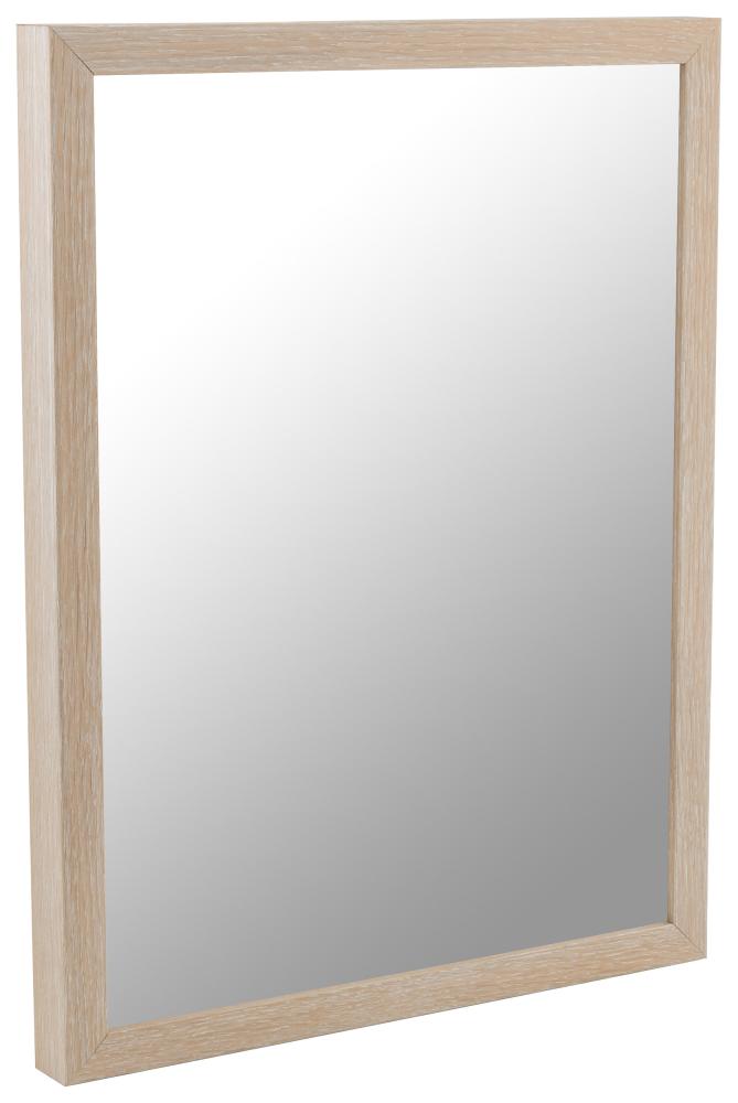 Ramverkstad Mirror Birch ö - Oak not whitewashed - Custom Size