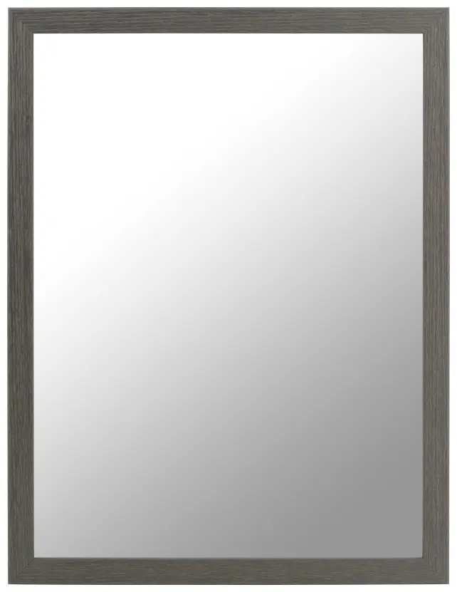 Ramverkstad Mirror Birch ö - Grey wood grain textured - Custom Size