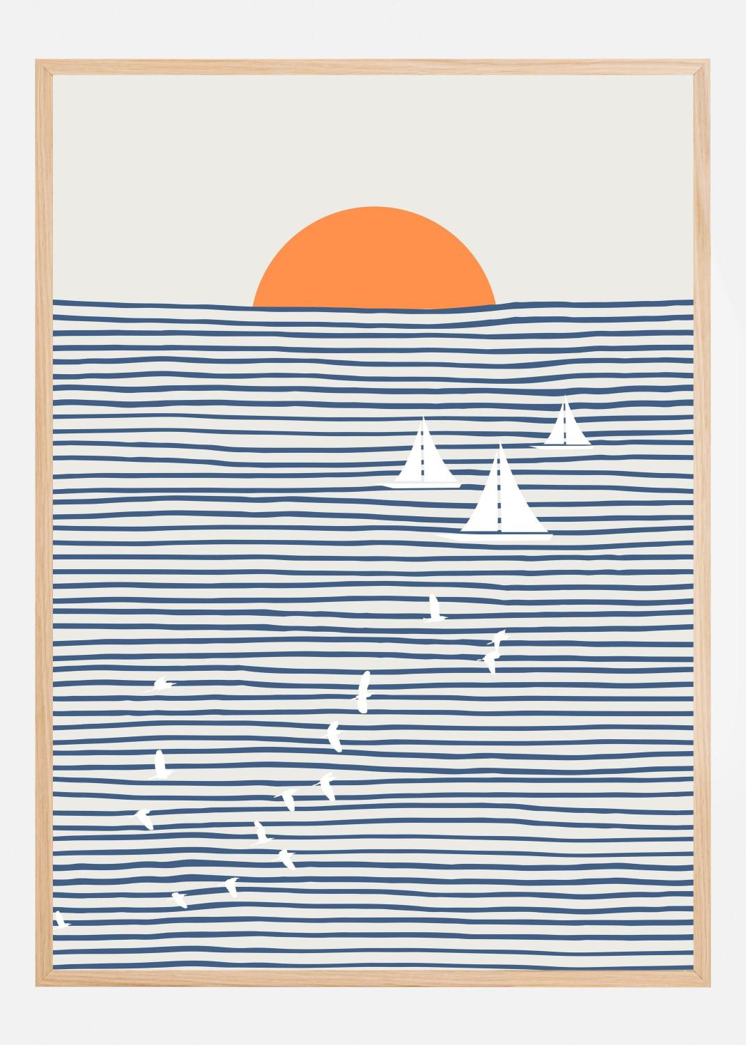 Product Image for Three White Sails Poster (40x60 cm)
