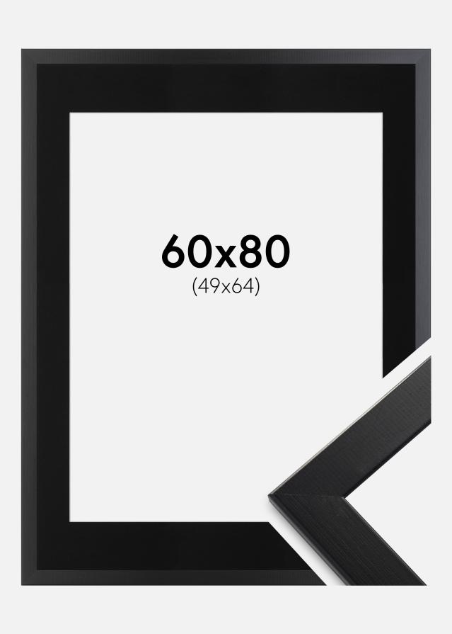 Ram med passepartou Frame Trendline Black 60x80 cm - Picture Mount Black 50x65 cm