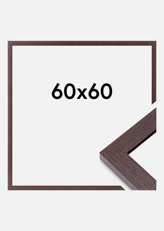 BGA Frame Deco Acrylic Glass Walnut 60x60 cm