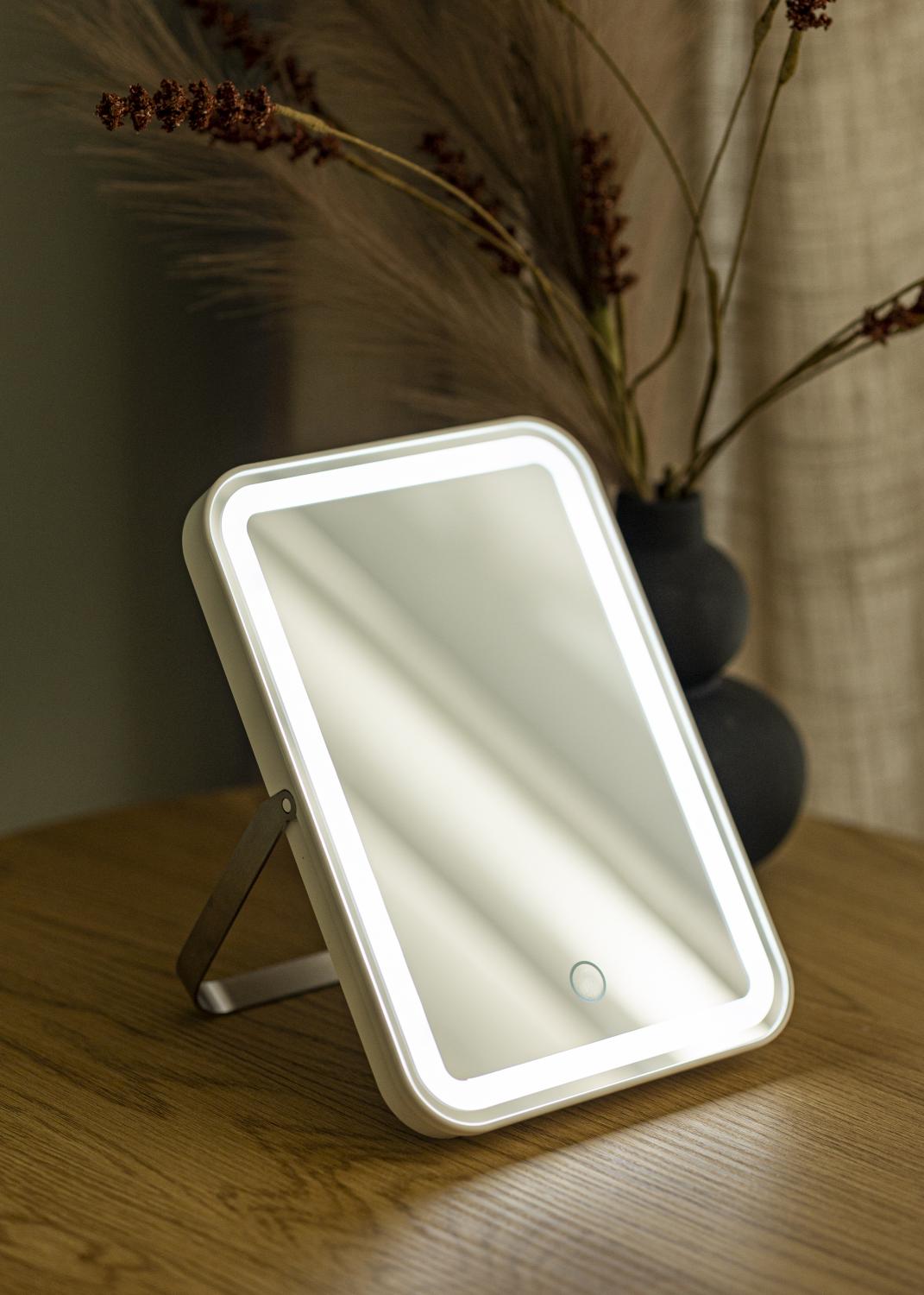 Product Image for KAILA Makeup Mirror Travel LED Rechargeable White 17x23 cm