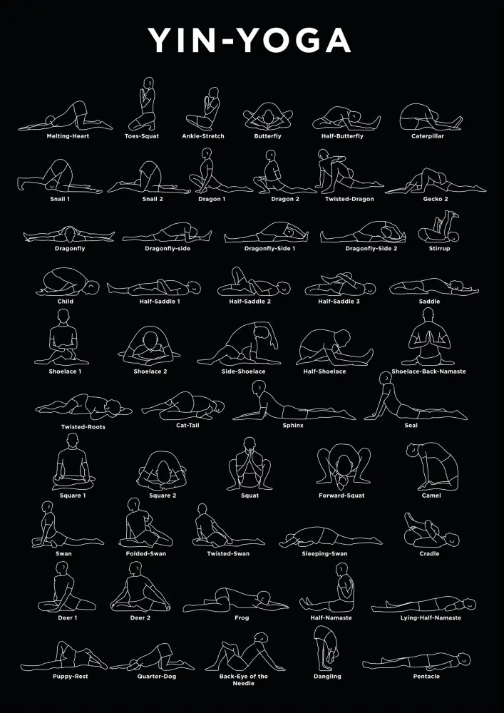 Bildverkstad Yoga - B&W Poster