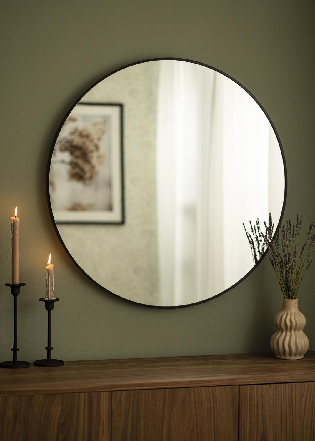 Product Image for Mirror Modern Black 80 cm Ø