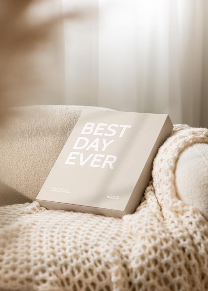 BGA KAILA BEST DAY EVER Creme - Coffee Table Photo Album (60 Black Pages)