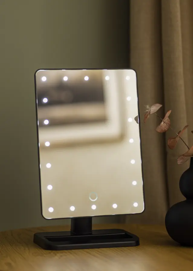 KAILA KAILA Make-up Mirror LED with Bluetooth Speaker Black 18x30 cm