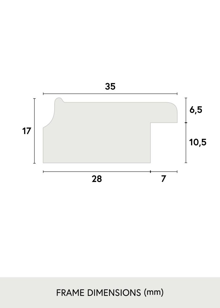 Ram med passepartou Frame Grace Gold 40x50 cm - Picture Mount White 12x16 inches