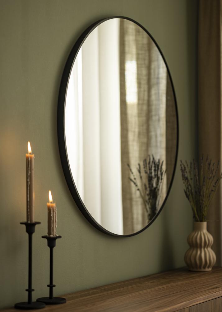 Artlink Mirror Modern Black 80 cm Ø