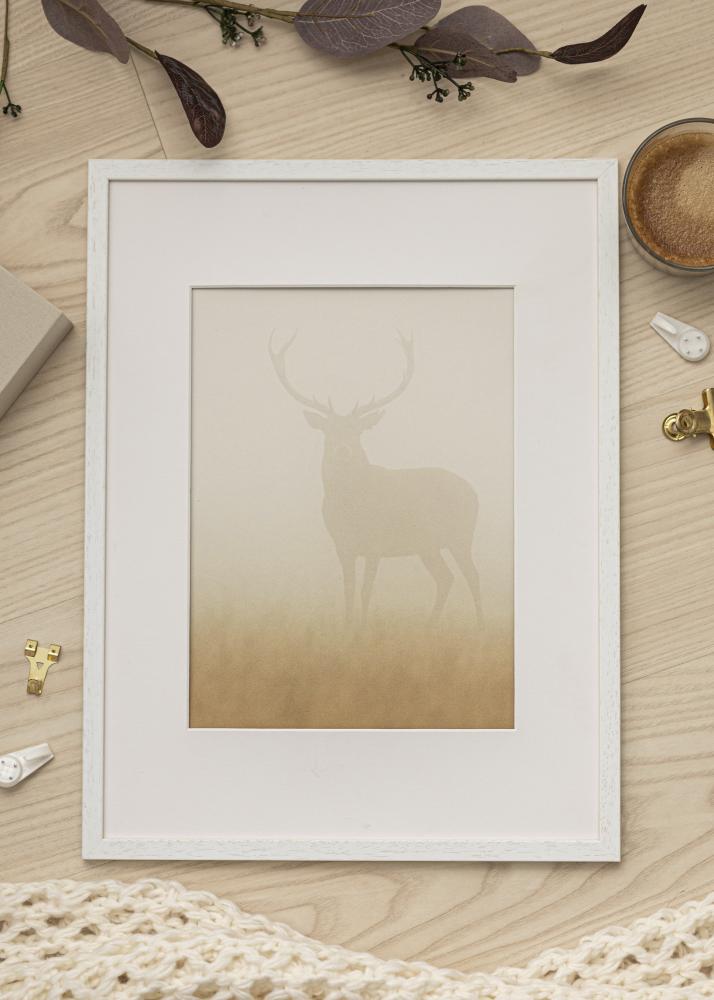 Ram med passepartou Frame Edsbyn Warm White 42x59.4 cm (A2) - Picture Mount White 25x38 cm