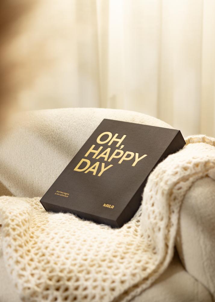 KAILA KAILA OH HAPPY DAY Black - Coffee Table Photo Album (60 Black Pages)