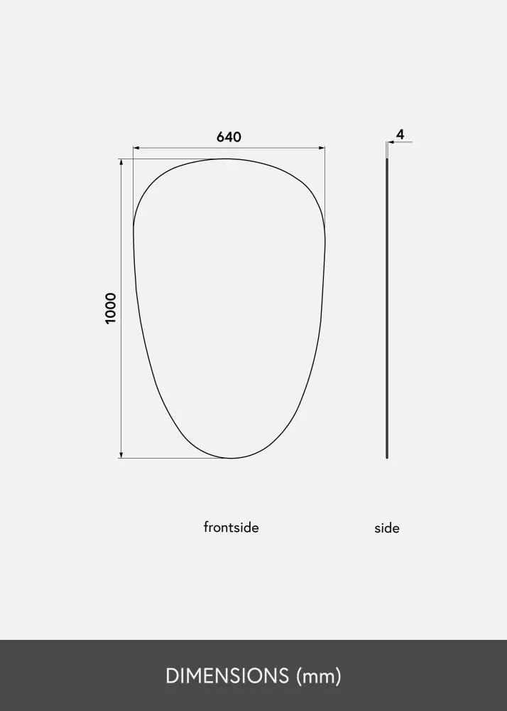 KAILA KAILA Mirror Shape II Dark Bronze 64x100 cm