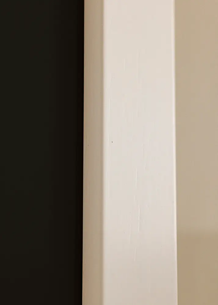 Ram med passepartou Frame White Wood 40x100 cm - Picture Mount Black 30x91 cm