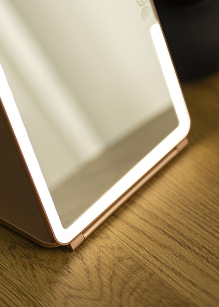 KAILA KAILA Makeup Mirror Travel LED Rechargeable Rose Gold 19x25 cm