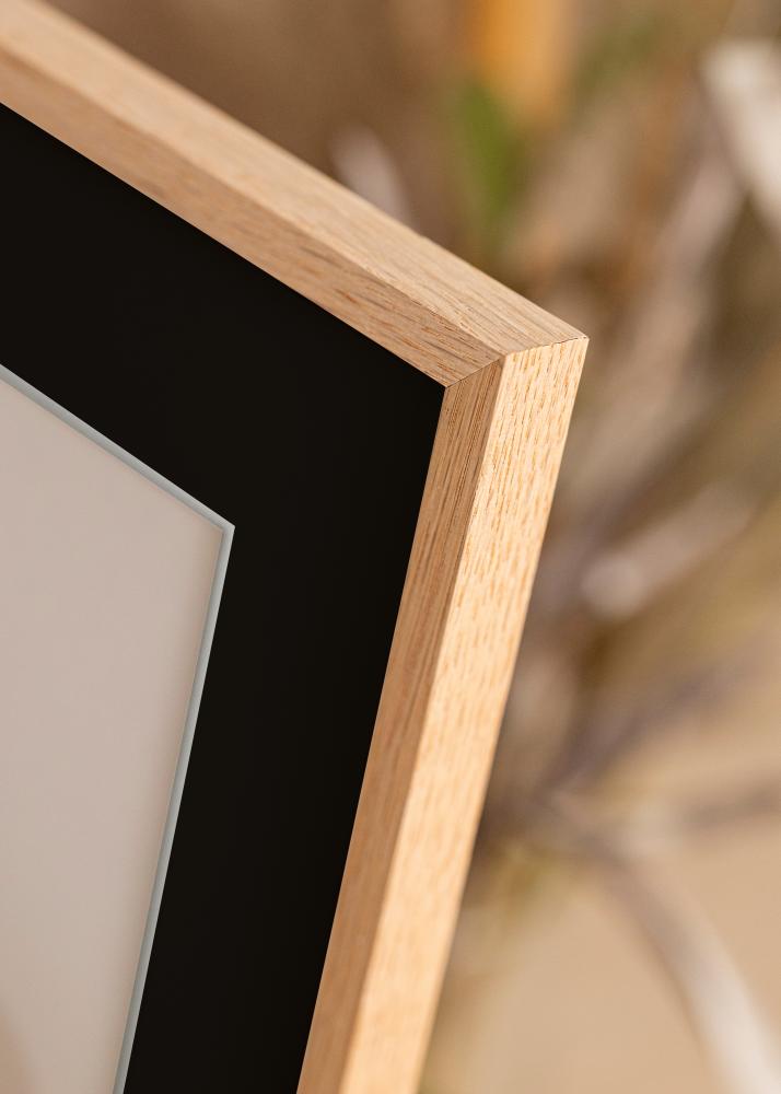 Ram med passepartou Frame Oslo Oak 40x50 cm - Picture Mount Black 30x40 cm