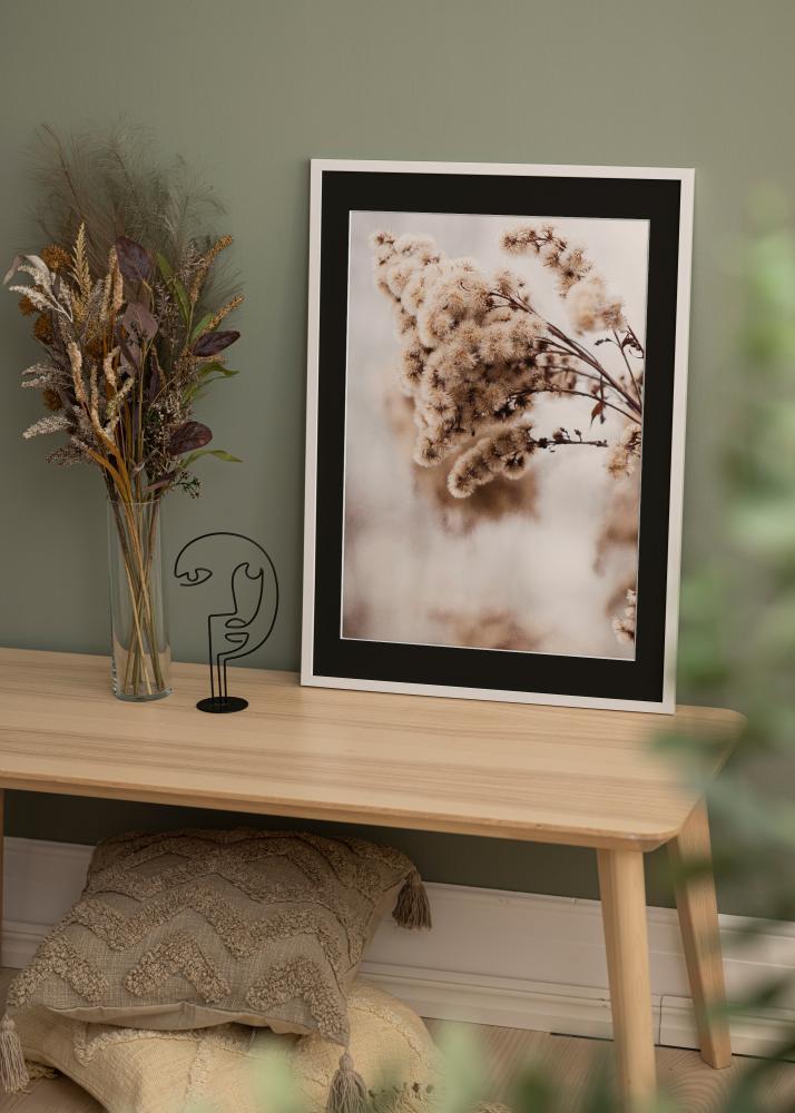 Ram med passepartou Frame Trendy White 45x60 cm - Picture Mount Black 30x45 cm