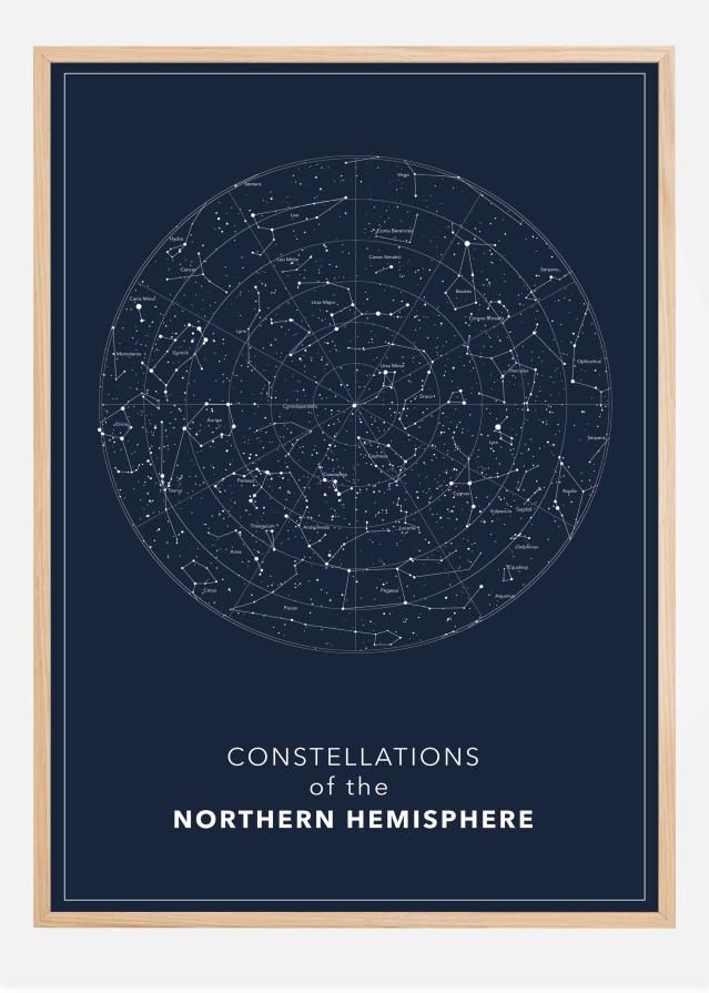 Bildverkstad Northern hemisphere Dark Poster