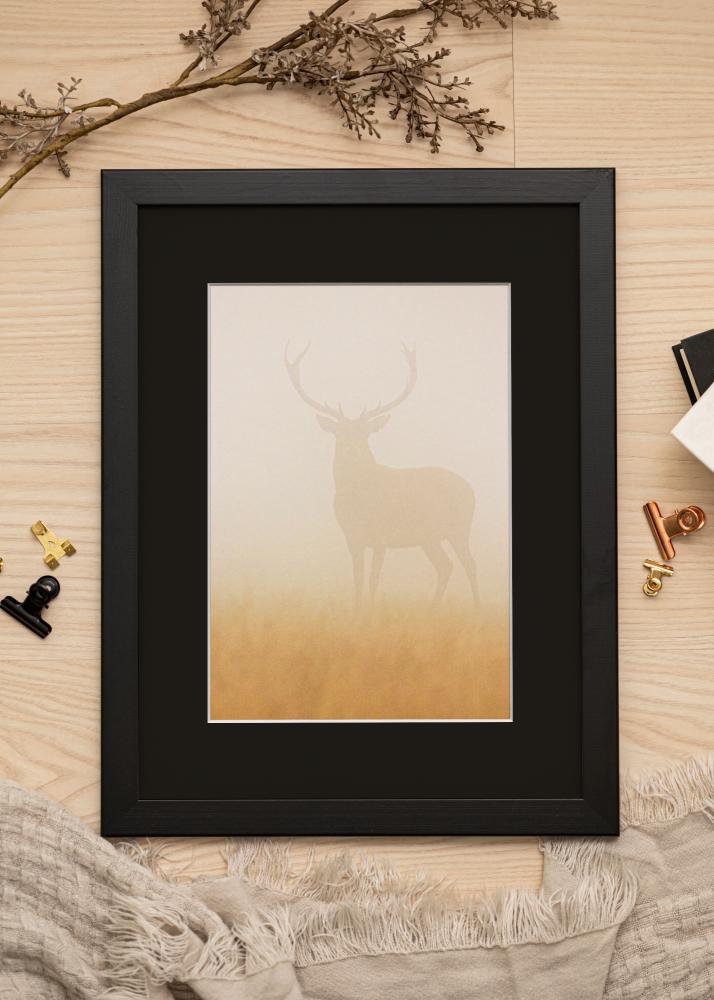 Ram med passepartou Frame Trendline Black 60x80 cm - Picture Mount Black 50x65 cm