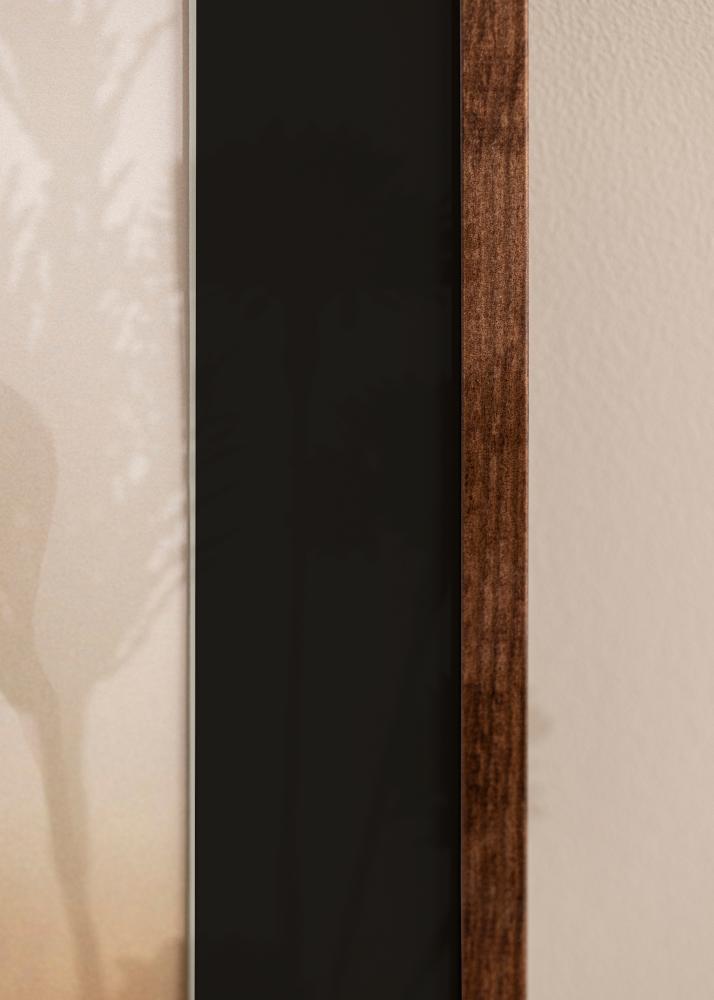 Ram med passepartou Frame Galant Walnut 50x70 cm - Picture Mount Black 40x60 cm