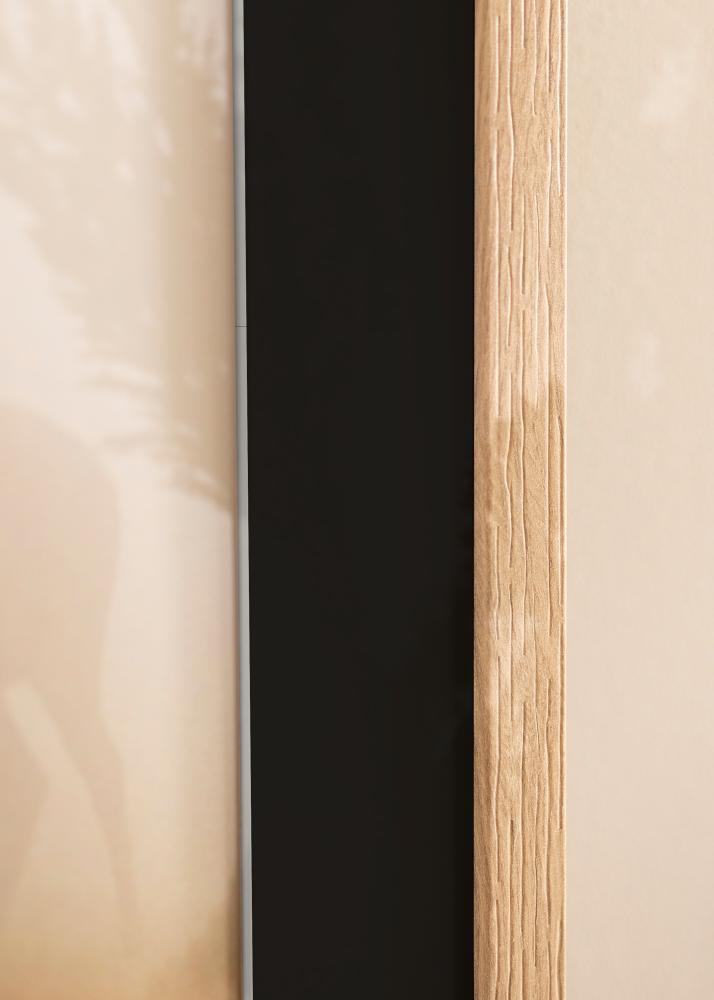 Ram med passepartou Frame Stilren Oak 70x100 cm - Picture Mount Black 62x93 cm