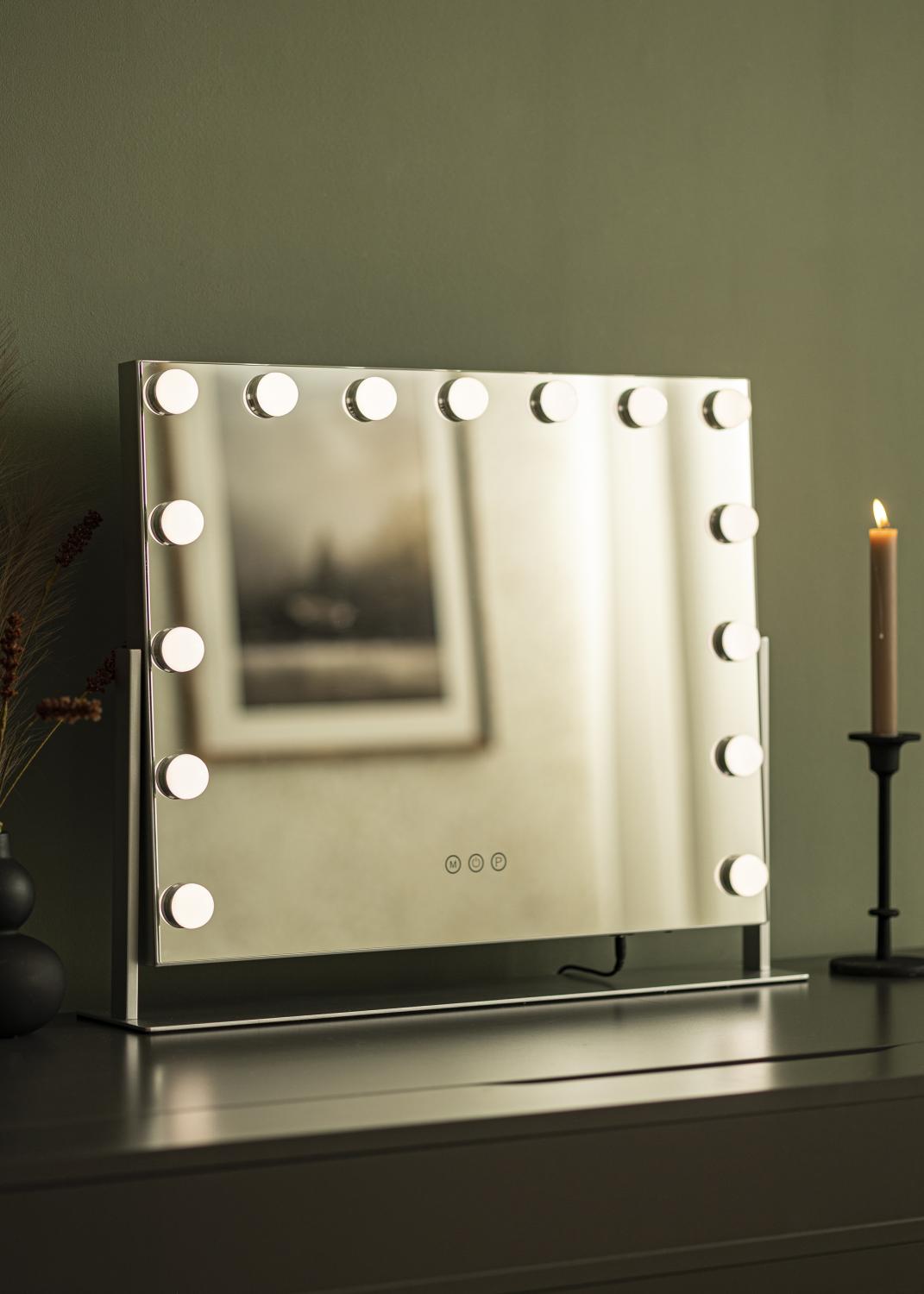 Product Image for KAILA Make-up Mirror Soft Corner LED Silver 60x52 cm