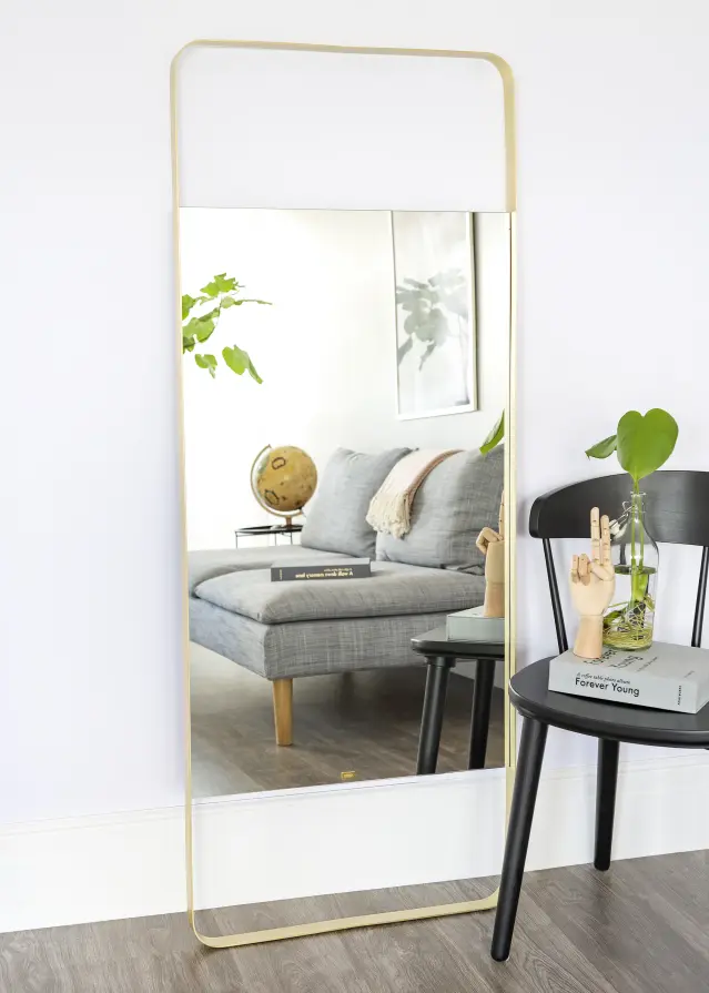 Hübsch Mirror Frame Brass 60x152 cm