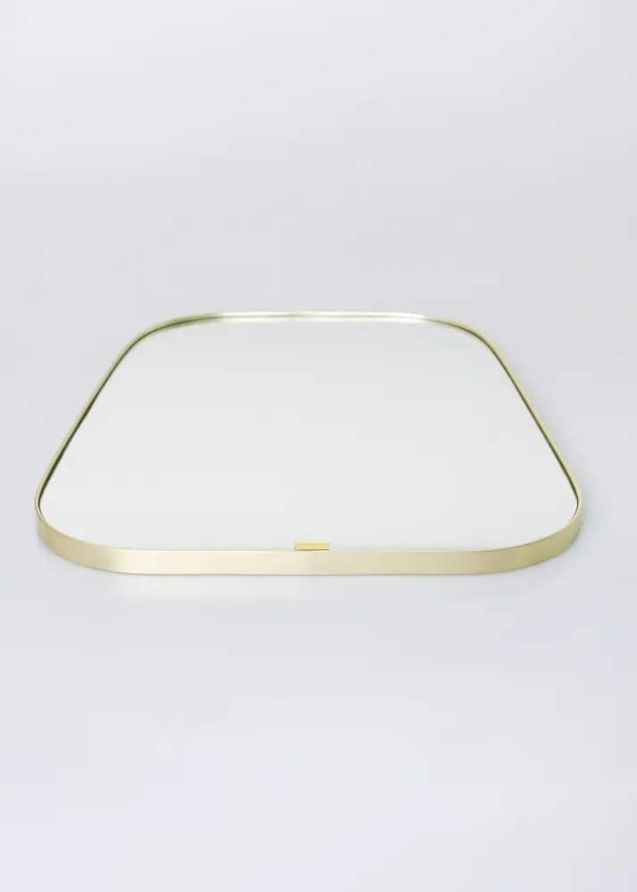 Hübsch Mirror Trapezium Brass 42x48 cm