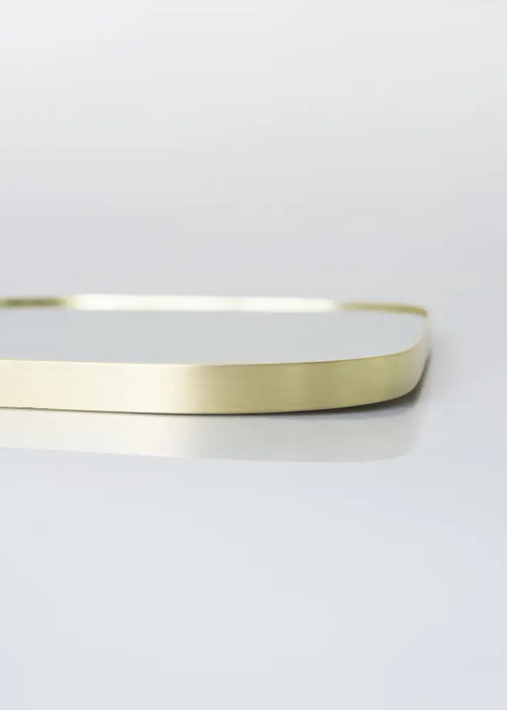 Hübsch Mirror Trapezium Brass 42x48 cm