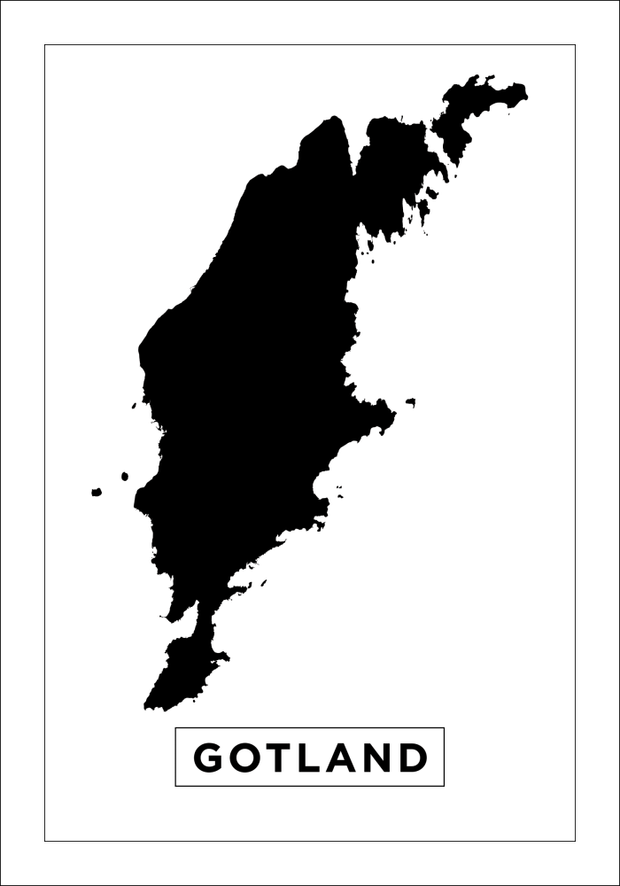 Bildverkstad Map - Gotland - White Poster