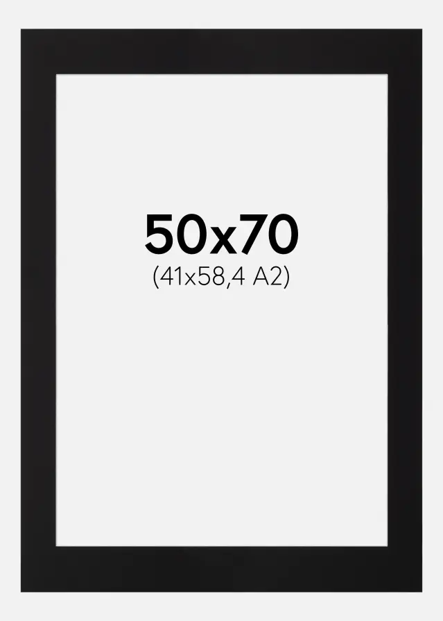 Artlink Mount Black Standard (White Core) 50x70 cm (41x58.4 - A2)