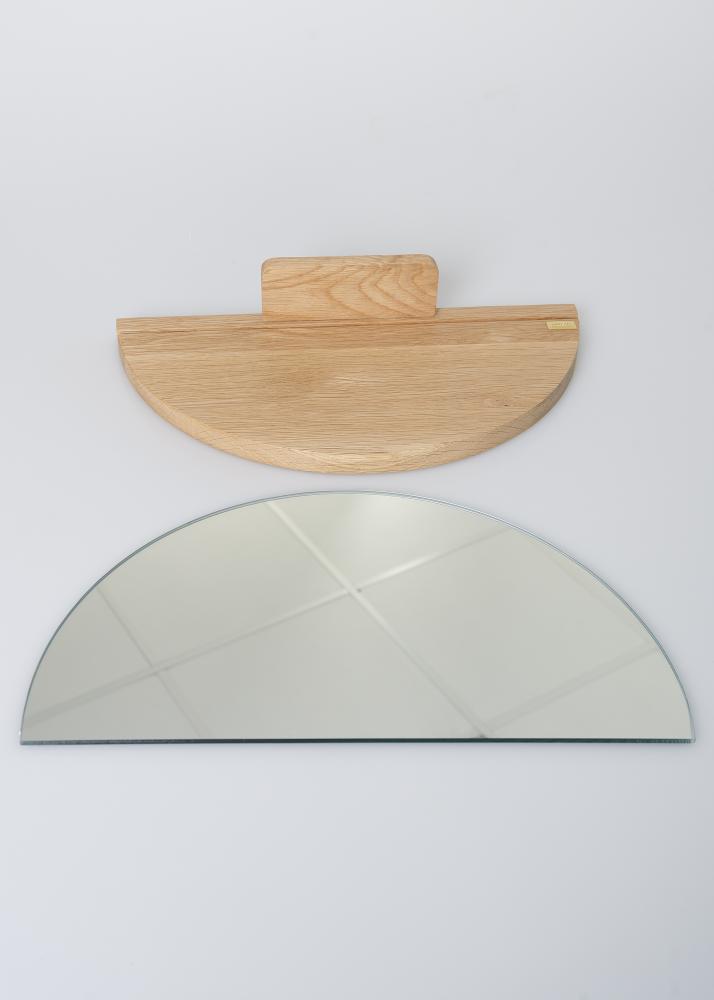 Hübsch Mirror Half Circle Shelf 25x40 cm