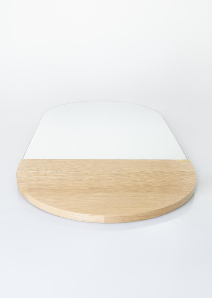 Hübsch Mirror Oval Oak 50x100 cm