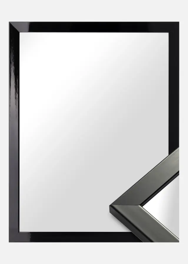 Ramverkstad Mirror Uppsala Black High gloss - Custom Size