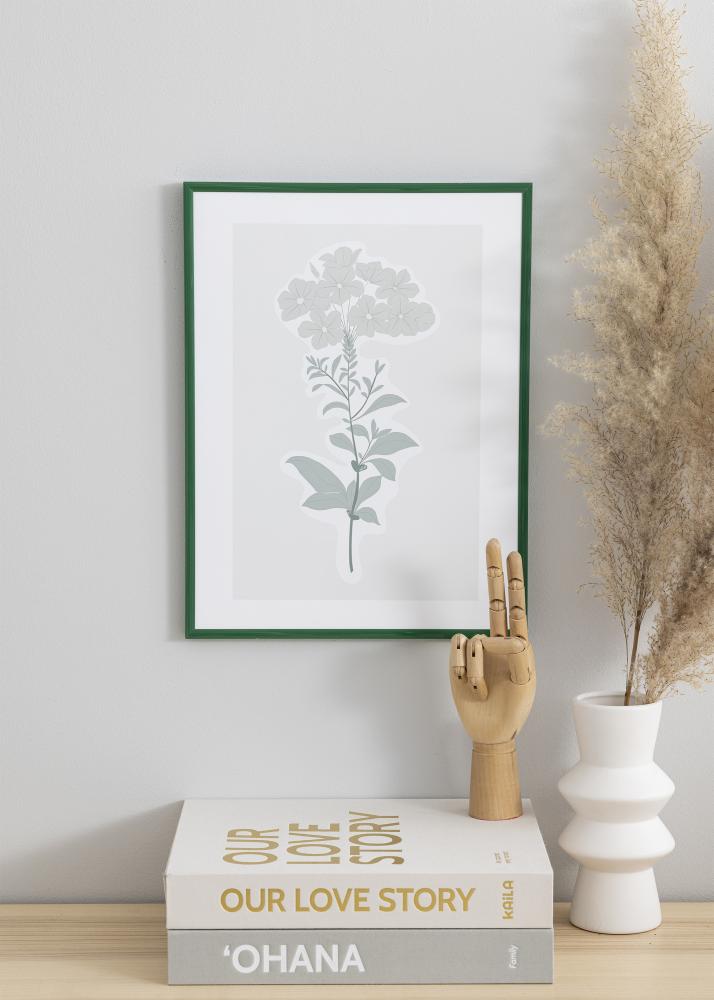 Ram med passepartou Frame New Lifestyle Moss Green 30x40 cm - Picture Mount White 21x30 cm