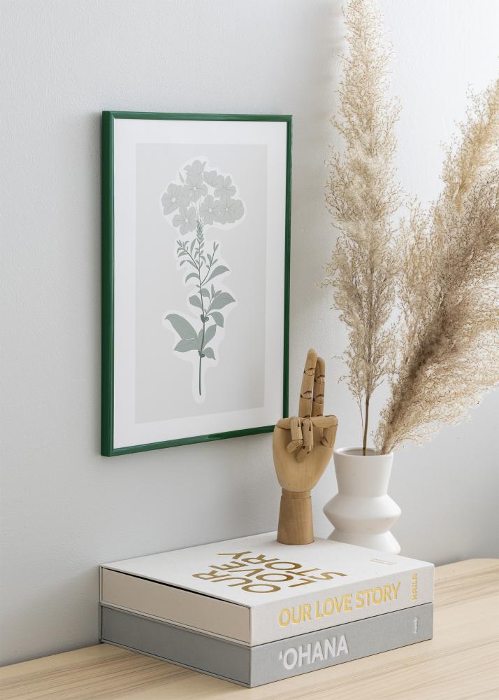 Ram med passepartou Frame New Lifestyle Moss Green 30x40 cm - Picture Mount White 21x30 cm