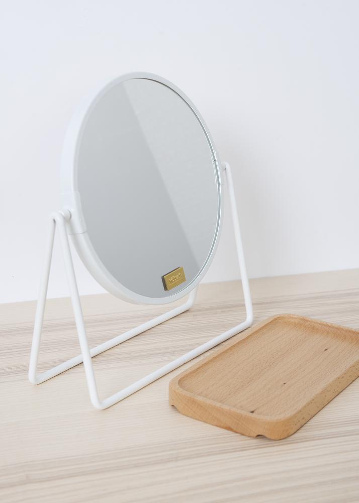 Hübsch Table mirror Tray White 17 cm Ø