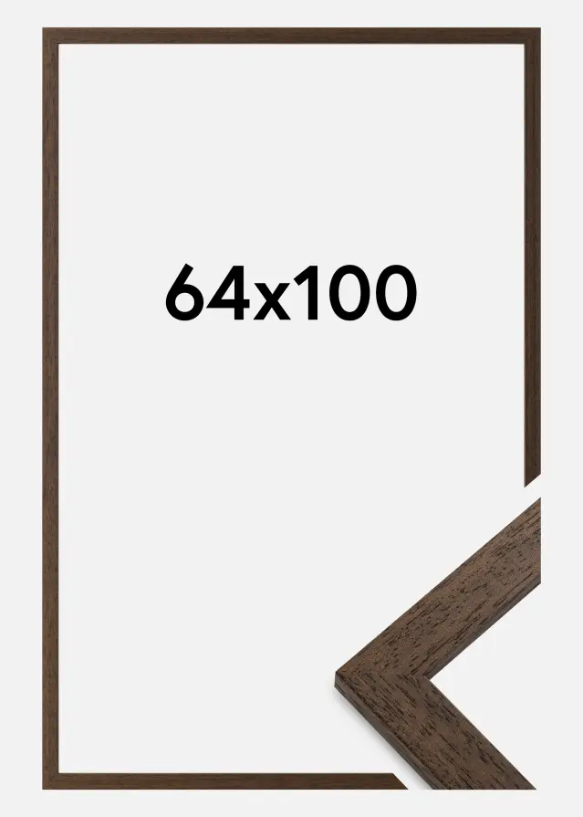Galleri 1 Frame Brown Wood Acrylic glass 64x100 cm