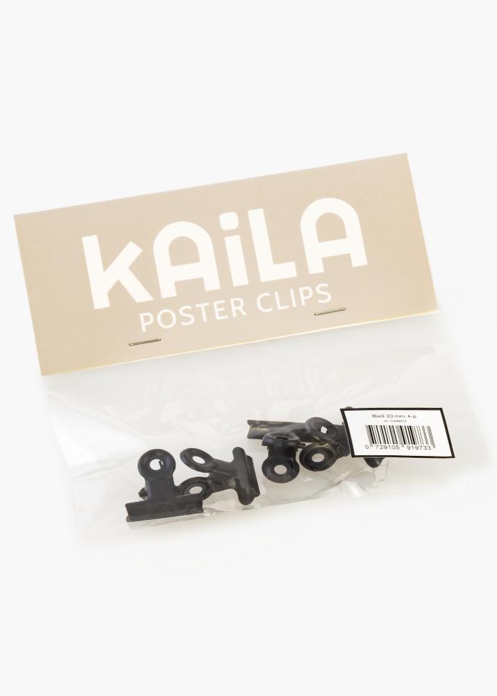 KAILA KAILA Poster Clip Black 20 mm - 4-p