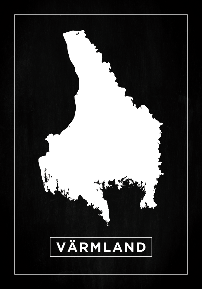 Bildverkstad Map - Värmland - Black Poster