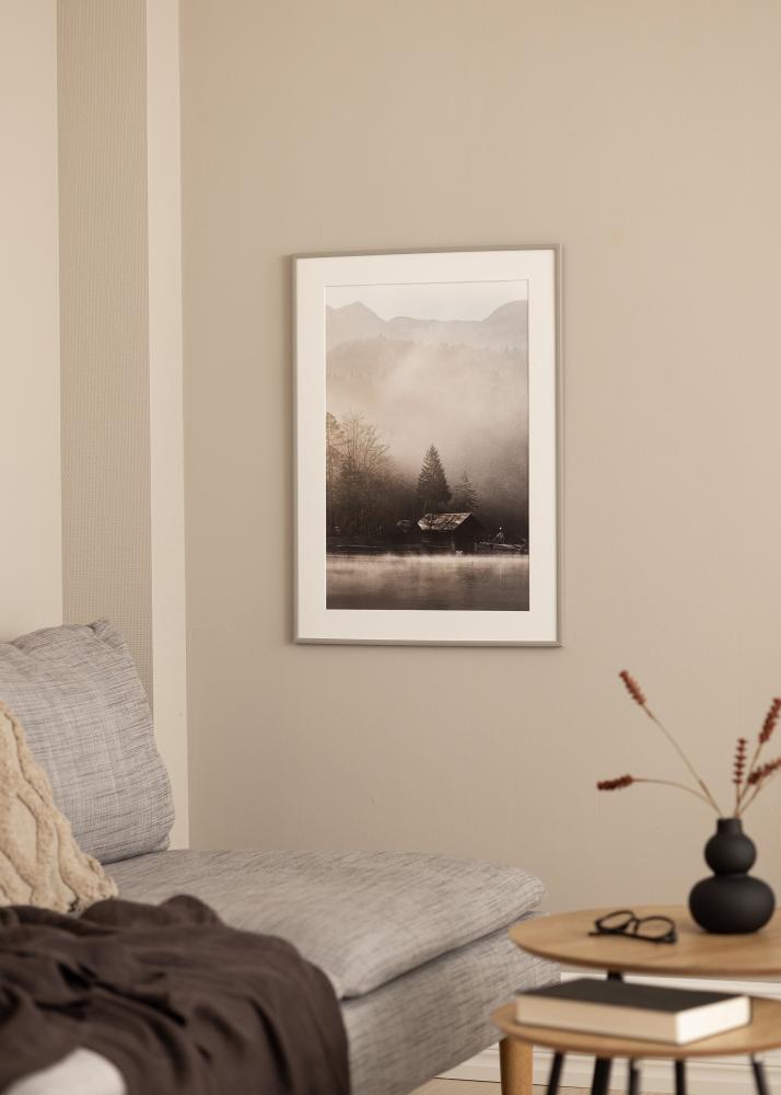 Ram med passepartou Frame New Lifestyle Earth Grey 60x80 cm - Picture Mount White 50x65 cm