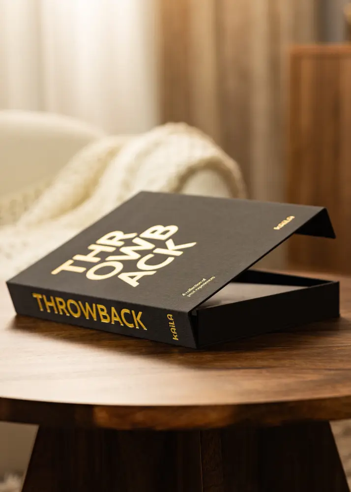 KAILA KAILA THROWBACK Black - Coffee Table Photo Album (60 Black Pages)