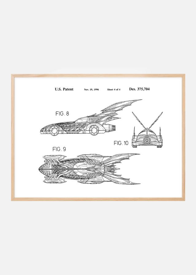 Bildverkstad Patent drawing - Batman - Batmobile 1996 IIII Poster