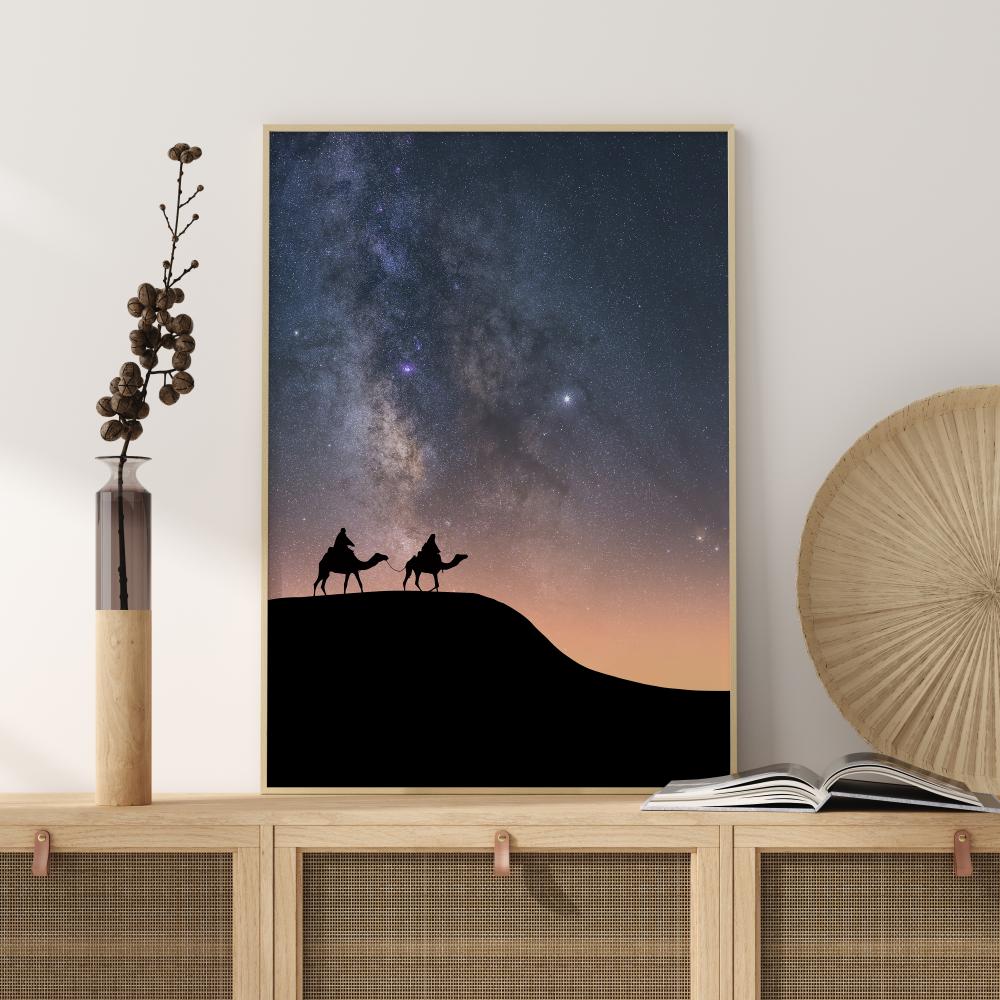 Bildverkstad Camels Under The Stars Poster