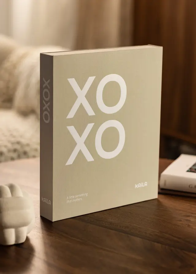 KAILA KAILA XOXO Greige - Coffee Table Photo Album (60 Black Pages)