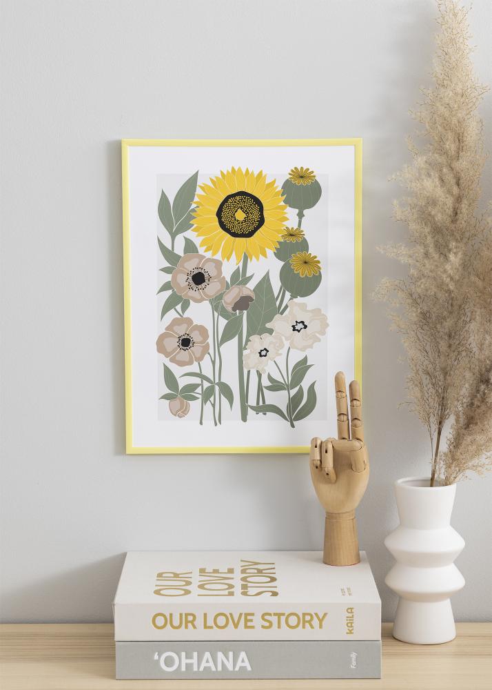 Ram med passepartou Frame New Lifestyle Pale Yellow 30x40 cm - Picture Mount White 21x30 cm