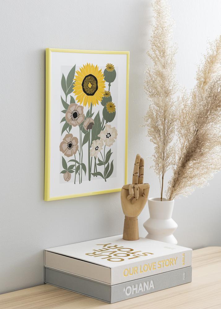 Ram med passepartou Frame New Lifestyle Pale Yellow 30x40 cm - Picture Mount White 20x30 cm