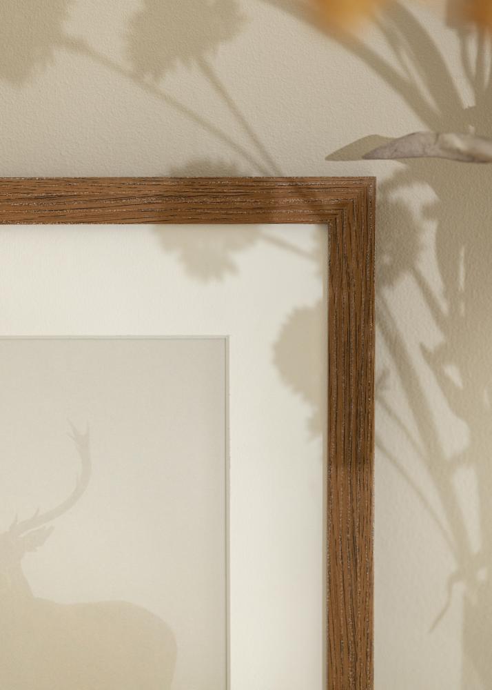 Ram med passepartou Frame Fiorito Dark Oak 50x70 cm - Picture Mount White 40x60 cm