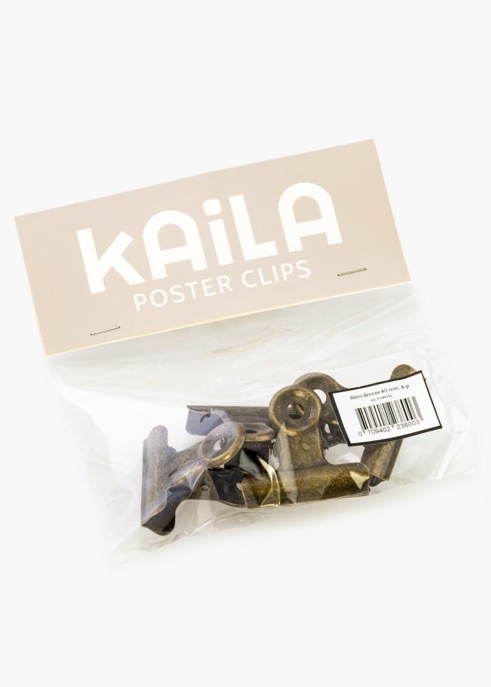 KAILA KAILA Poster Clip Retro Bronze 40 mm - 4-p