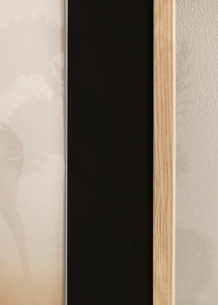 Ram med passepartou Frame Galant Oak 50x70 cm - Picture Mount Black 40x60 cm