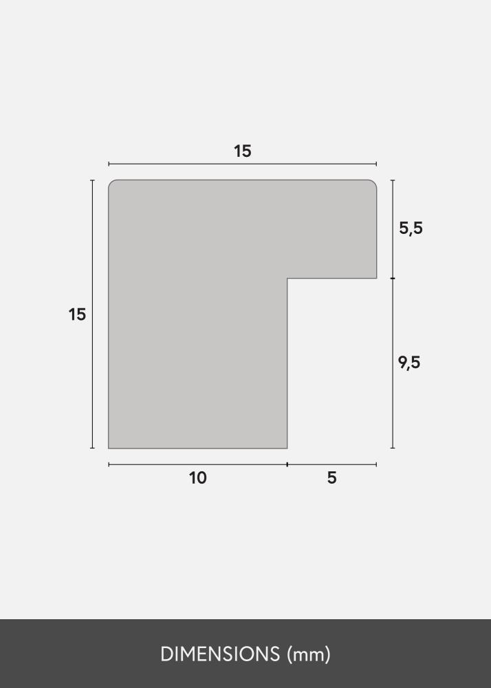 Ram med passepartou Frame Trendy Oak 50x70 cm - Picture Mount White 40x60 cm